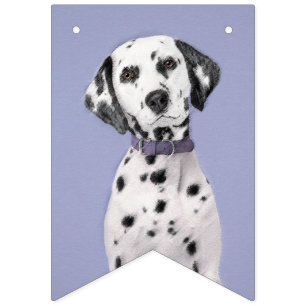 Dalmatisk målning - Cute Original Hund Art Vimplar