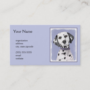 Dalmatisk målning - Cute Original Hund Art Visitkort