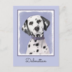 Dalmatisk målning - Cute Original Hund Art Vykort