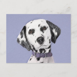 Dalmatisk målning - Cute Original Hund Art Vykort