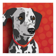 Dalmatisk pop Art Poster