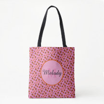 dalmatisk rosa cheetah Animal Print Monogram