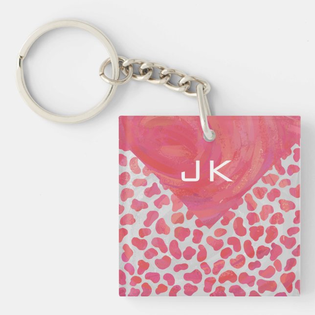 Dalmatisk Rosa och vit med Monogram (Framsidan)