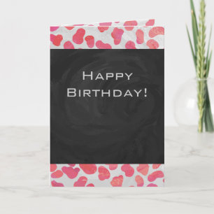 Dalmatisk Rosa och vit med Monogram Kort