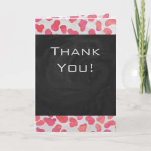 Dalmatisk Rosa och vit med Monogram Kort