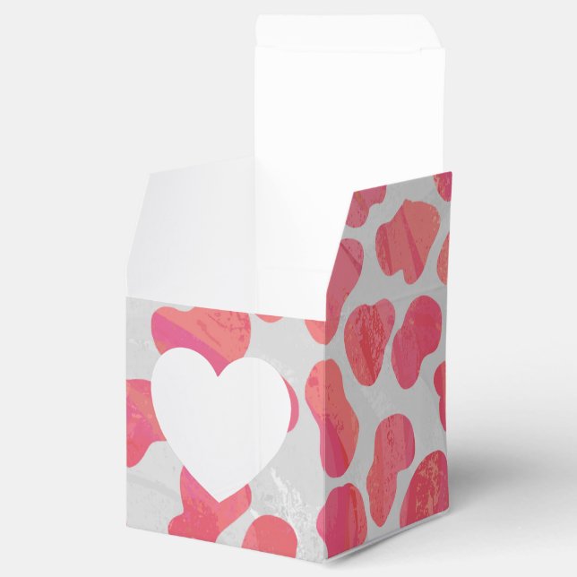 Dalmatisk Rosa och vit utskrift Presentaskar (Öppnad)