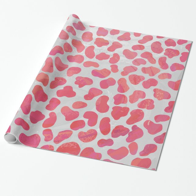 Dalmatisk Rosa och vit utskrift Presentpapper (Utrullad)