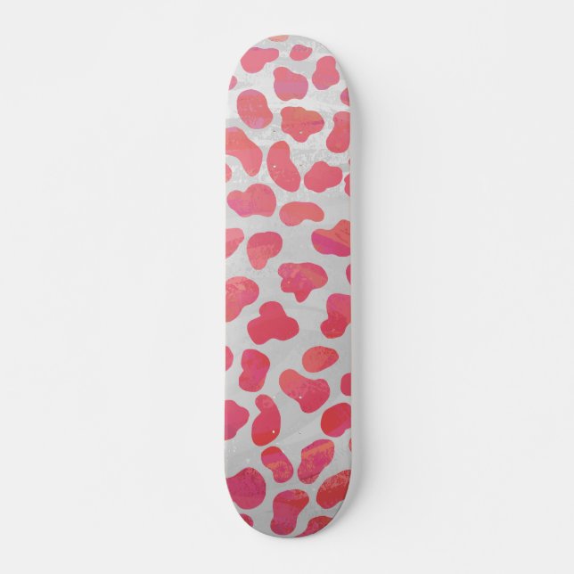 Dalmatisk Rosa och vit utskrift Skateboard Bräda 20 Cm (Framsida)
