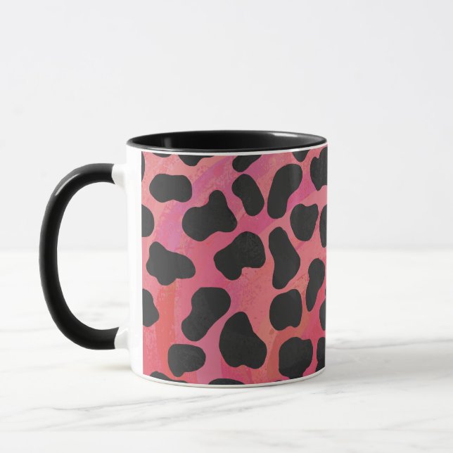Dalmatisk svart och röd utskrift mugg (Vänster)