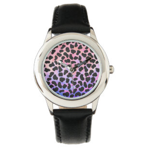 Dalmatisk svart och Rosa Skriv ut Armbandsur