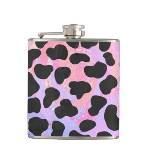 Dalmatisk svart och Rosa Skriv ut Fickplunta