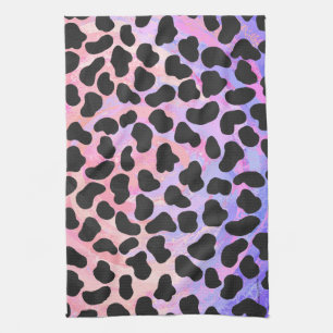 Dalmatisk svart och Rosa Skriv ut Kökshandduk