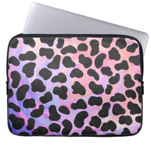 Dalmatisk svart och Rosa Skriv ut Laptop Fodral