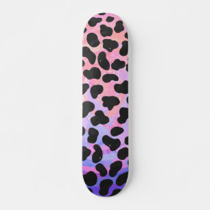 Dalmatisk svart och Rosa Skriv ut Mini Skateboard Bräda 18,5 Cm