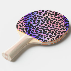 Dalmatisk svart och Rosa Skriv ut Pingisracket