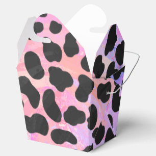 Dalmatisk svart och Rosa Skriv ut Presentaskar