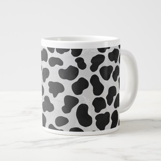 Dalmatisk svart och vit utskrift jumbo mugg (Framsida höger)