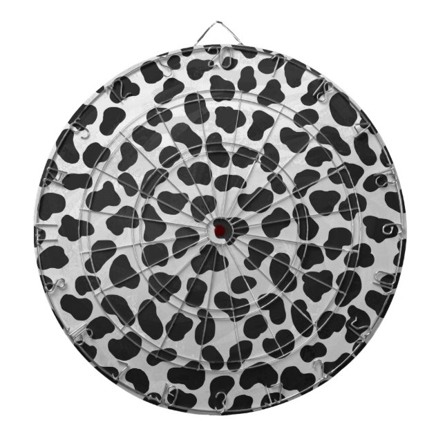 Dalmatisk svart och vit utskrift piltavla (Framsidan)