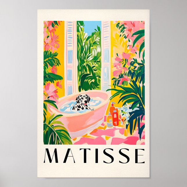 Dalmatisk utskrift, estetisk badmurskonst, Hund Poster (Framsidan)