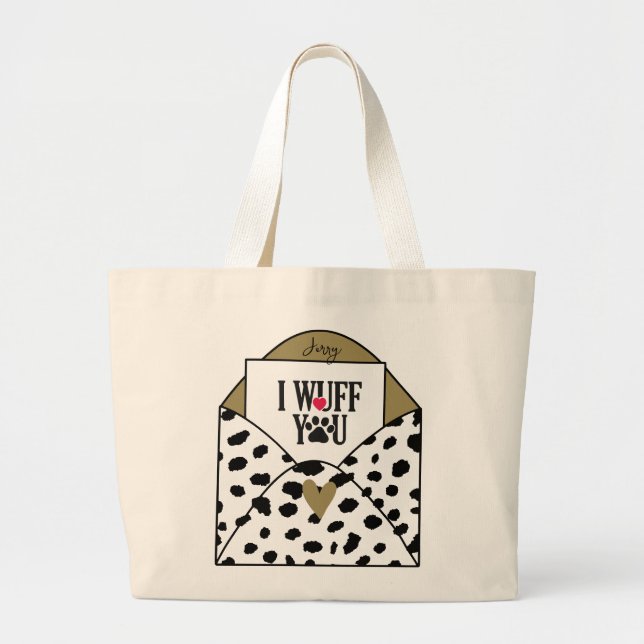 Dalmatisk utskrift jumbo tygkasse (Framsidan)