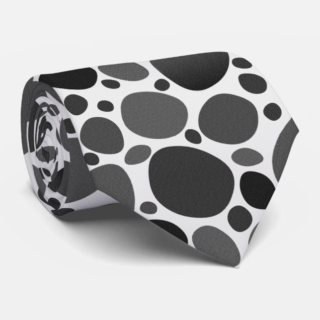 Dalmatisk utskrift med Grått Slips (Rullad)