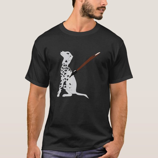 Dalmatiska fläckar Cute Hund design T Shirt (Framsida)
