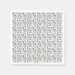 Dalmatiska fläckar Skriv ut Mönster Black and Whit Pappersservett