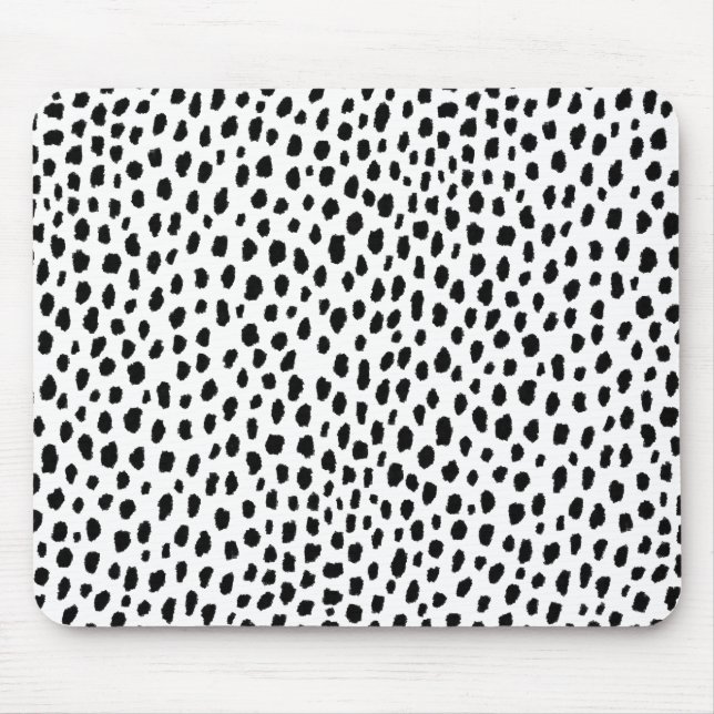 Dalmatiska fläckar (svartvitt) musmatta (Framsidan)