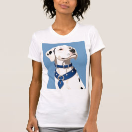 Dalmatiska Hund med blå kronor T Shirt