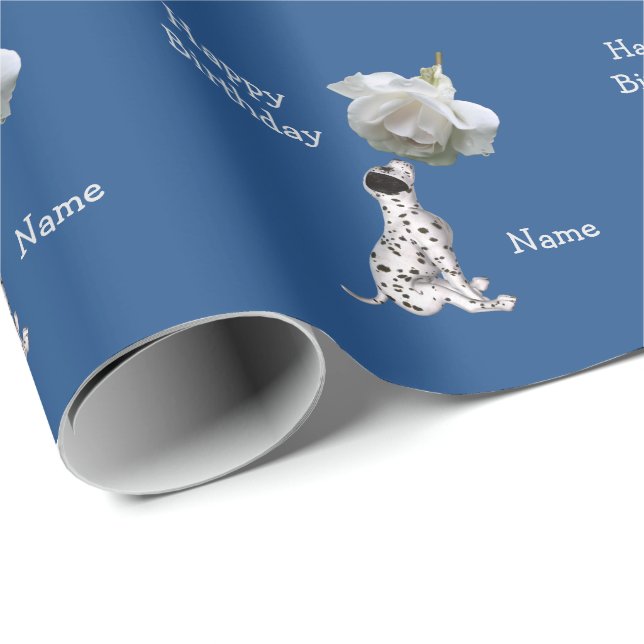 Dalmatiska hundvalpar och Ro-djur Mönster Presentpapper (Rullad Hörn)