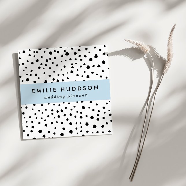 Dalmatiska prickar, Dalmatiska prickar, svarta och Fyrkantigt Visitkort (Skapare uppladdad)