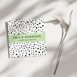 Dalmatiska prickar, Dalmatiska prickar, svarta och Fyrkantigt Visitkort