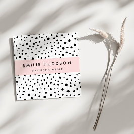 Dalmatiska prickar, Dalmatiska prickar, svarta och Fyrkantigt Visitkort