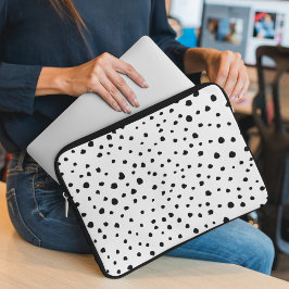 Dalmatiska prickar, Dalmatiska prickar, svarta och Laptop Fodral