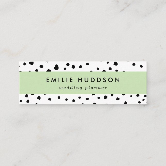 Dalmatiska prickar, Dalmatiska prickar, svarta och Mini Visitkort (Framsida)