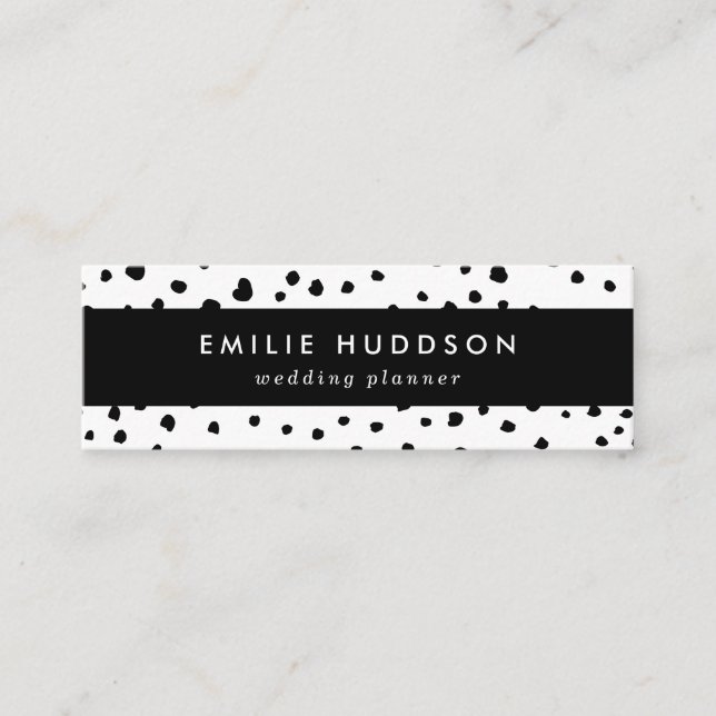 Dalmatiska prickar, Dalmatiska prickar, svarta och Mini Visitkort (Framsida)