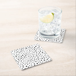 Dalmatiska prickar, Dalmatiska prickar, svarta och Underlägg Papper Kvadrat