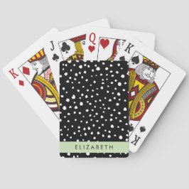 Dalmatiska prickar, prickar, svart och vitt, ditt  casinokort