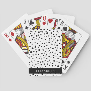 Dalmatiska prickar, prickar, svart och vitt, ditt casinokort