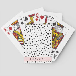 Dalmatiska prickar, prickar, svart och vitt, ditt  casinokort