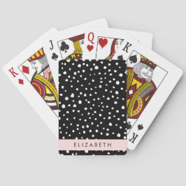 Dalmatiska prickar, prickar, svart och vitt, ditt  casinokort