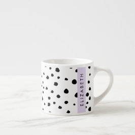 Dalmatiska prickar, prickar, svart och vitt, ditt espressomugg