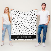 Dalmatiska prickar, prickar, svart och vitt, ditt