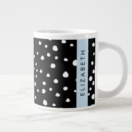 Dalmatiska prickar, prickar, svart och vitt, ditt  jumbo mugg