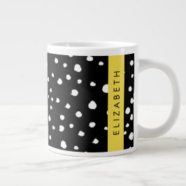 Dalmatiska prickar, prickar, svart och vitt, ditt  jumbo mugg
