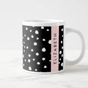 Dalmatiska prickar, prickar, svart och vitt, ditt  jumbo mugg