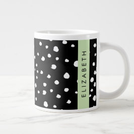 Dalmatiska prickar, prickar, svart och vitt, ditt  jumbo mugg