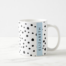 Dalmatiska prickar, prickar, svart och vitt, ditt  kaffemugg