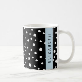 Dalmatiska prickar, prickar, svart och vitt, ditt  kaffemugg