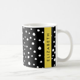 Dalmatiska prickar, prickar, svart och vitt, ditt  kaffemugg
